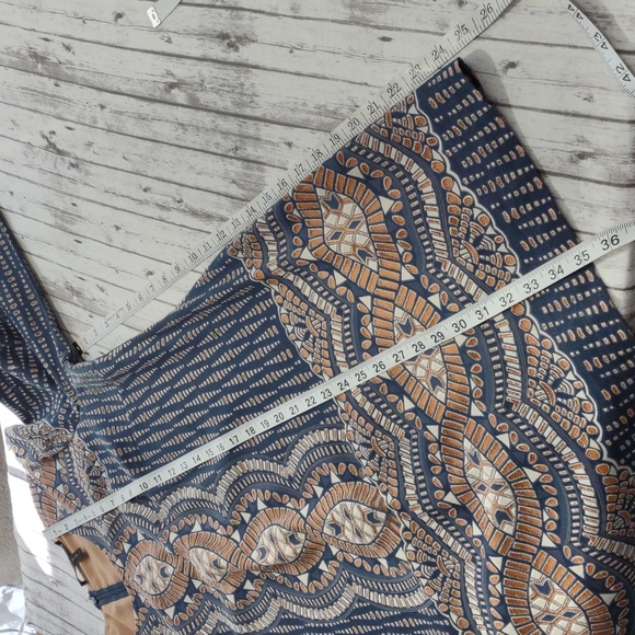 NWOT BCBGMaxAzriaAllina Printed Dress Dark Ink Combo - Picture 9 of 13